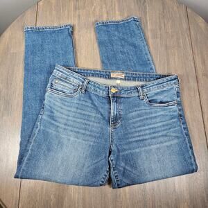 KUT From The Kloth Womens 14 Catherine Boyfriend Jeans Stretch Denim Medium Wash